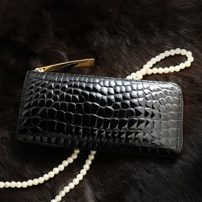 一粒万倍日に使い始めるおすすめの財布は、池田工芸のツヤクロコダイル Ｌ字ロングウォレット