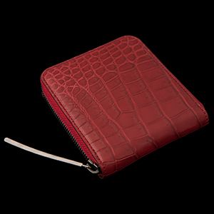 日本製クロコダイル財布のおすすめは、池田工芸の マットクロコダイル ホールカット 二つ折りファスナー財布