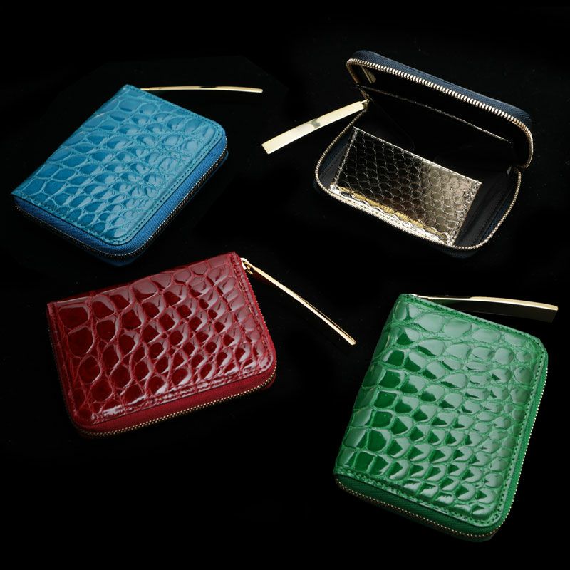 価格と品質のバランスに優れた人気ブランドのメンズミニ財布は、池田工芸のクロコダイル マルチウォレット カラー