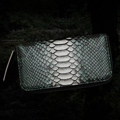 即納】新品バリ島ヘビ革財布 ・パイソン・開運［KOU］新入荷！